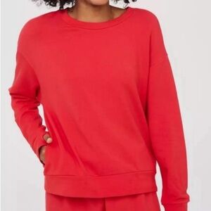 Offline Aerie oversized mockneck crewneck red size large